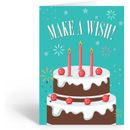 The Holiday Aisle® - 10 Birthday Cake Card, USA Made, Blank Birthday Cards - Boxed Set (Cake) in Green/Red | Wayfair