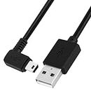 Storite 1.5M 90 Degree (Right Angle) USB 2.0 A to Mini 5 pin B Cable for External HDDS,Camera and Card Readers Black