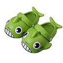 Bold N Elegant Shark Fish Kids Home Party Slip on Clogs Sandal Slipper Footwear for Infant Toddler Young Boys Girls Green