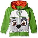 Nickelodeon Toddler Boys' Paw Patrol Character Big Face Zip-Up Hoodies, Green, 3T