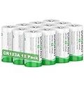 DURNERGY CR123A 3V Lithium Battery 12 Pack, 10 Years Shelf Life, 123 Batteries Lithium, 123A Lithium Batteries 3 Volt High Power, CR123 Battery, CR17345 3v Lithium Battery