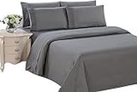 Bed Sheet 6 Piece Set Including 4 Pillowcases Ultra Soft Deep Pocket Solid Rayon from Bamboo All Season