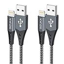 Lightning Cable 1M/3.3FT 2Pack iPhone Charger Cable [MFi Certified] iPhone Charger USB Fast Charging Cable Apple Charger Lead for iPhone 14 13 12 11 Pro Max XR XS X 8 7 6s 6 Plus 5s 5 SE iPad