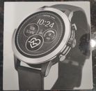 Michael Kors MKT5049 Smart Watch, Stainless Steel, Black Silicone Strap unisex