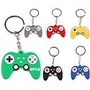 YzmrBdqc 6 PCS Gaming Keyring,Video Game Controller Keyrings & Keychains, Gaming Party Bag Fillers Gaming Handle Pendant Charms for Birthday Party Bags Teenager Boys Kids Gifts