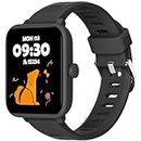 BIGGERFIVE Kids Fitness Tracker Watch, Pedometer, Heart Rate, 5ATM Waterproof, Sleep Monitor, Alarm Clock, Calorie Step Counter, 1.5" HD Touch Screen Smart Watch for Boys Girls Ages 3-14, Black