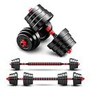 BCBIG Adjustable-Dumbbells-Sets,Free Weights-60lb(30lb*2) Dumbbells Set of 2 Convertible To Barbell A Pair of Lightweight for Home Gym,Women and Men Equipment.