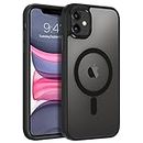BENTOBEN iPhone 11 Phone Case, Phone case iPhone 11 Magnetic Case [Compatible with MagSafe] Translucent Matte Slim Shockproof Anti-Fingerprint Anti-Scratch Protective Cover for iPhone 11 6.1’’ Black