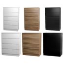 4 Or 5 Drawer Skagen Wooden Bedroom Chest Cabinet No Handle Storage Cupboard