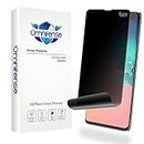 Omnifense Galaxy S10 Plus Privacy Screen Protector [Case Friendly] Full Adhesive Soft Film [Support in-Screen Unlock], 2-Way Anti Spy Nano Shield (NOT Tempered Glass) for Samsung S10+ [2-Pack]
