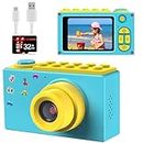BlueFire Kids Camera 8MP HD Digital Camera for Kids, Mini 2 Inch Screen Children's Camera with 32GB SD Card, Birthday/Christmas/New Year Gifts for 4 5 6 7 8 9 10 Year Old Boys(Blue)