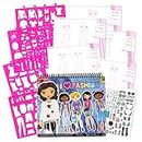 Fashion Angels I Love Fashion Sketch Portfolio for Kids - Fashion Design Sketch Book for Beginners, Fashion Sketch Pad with Stencils and Stickers for Kids 6 and Up