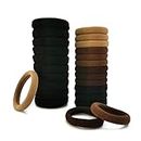 Yedtreg Hair Bobbles for Women, 30 Pack Soft Hair Ties No Damage, Seamless Hair Bands for Thick Curly Hair, Strong Elastic Ponytail Holders Hair Accessories (Natural Colour)