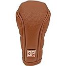 MEDIRICH Car Gear Shift Knob Cover | Auto Leather Sponge Padded | Non Slip | Car Interior Accessory | Perfect Fit | Compatible with All BMW Series Models | Tan