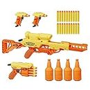 Nerf Alpha Strike Battalion Set - Includes 4 Blasters, 4 Half-Targets, and 25 Official Darts - Toys for Kids, Teens & Adults, Outdoor Toys, Toys for Boys and Girls Ages 8 Years Old and Up,Multicolor