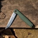 D2 Steel Folding Pocket Knife Green G10 Handle Liner Lock Outdoor EDC knife