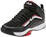 FILA Men's Spitfire Evo Basketball Shoe, Black/White Red, US 12