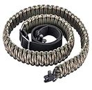 VVAAGG Two-Point Paracord Shotgun Sling with Swivels, Camo Non-Slip 2 Point Rifle Sling with Quick Adjustable Length Rifle Strap