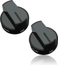 (2 Pack) W10339442 Gas Range Knob Black Part Fit for Whirlpool Range/Stove/Oven 