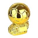 LimuToy Ballon d'Or Trophy Replica, Football Trophy Decor, Soccer Golden Ball Trophy, Resin Soccer Trophy Replica for Athlete Worldcup Football Match Commemoration Memorial Award (8.3IN)