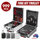 Tool Kit Portable Mechanic Toolbox Complete Trolley Case DIY Set Hand Tools Box