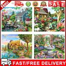 11CT Full Cross Stitch Garden Cottage DIY Printed Embroidery Kit Home Decoration