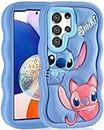 oqpa for S22 Ultra Case Cute Cartoon 3D Character Design Girly Cases for Girls Boys Women Teens Kawaii Unique Fun Cool Funny Silicone Soft Shockproof Cover for Samsung Galaxy S 22 Ultra 6.8", Blue