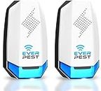 Ultrasonic Pest Repeller - Eco-Friendly Plugin Control Electronic Waves Indoor Wall Plug in Repellent for Mice Rat Flea Cockroach Ant Squirrel Bee Cricket Soldier Wasp Pro 2 Pack Ever
