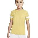 Nike Men's Solid Regular Short Sleeve TOP (CW6103-700_Saturn Gold White M)
