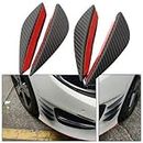 Zimba 4Pcs Air Knife Carbon Auto Front Bumper Protector Lip Splitter Styling for All Cars | Carbon Fibre