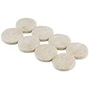 Felt Gard 25mm (1 inch) Round Furniture and Floor Protection Felt Pads, Beige, (Pack of 16)