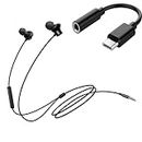 Earphones BT OPE for Asus ROG Phone 8 Earphone Original Like Wired Stereo Deep Bass Head Hands-Free Headset C Earbud Calling inbuilt with Mic,Hands-Free Call/Music (SM12,BLK)