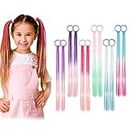 Dreamlover Colored Hair Extensions for Girls, Mermaid Hair Braids for Kids, Kids Hair Accessories for Girls, 12 Pieces