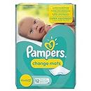 Pampers Baby Change Mat, 12 Portable Nappy Changing Mats & Covers, Super Absorbent Core And Waterproof Back Sheet, 60 x 60 cm