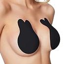 SHOPHOUSSES STREET Women Lift up Invisible Bra Tape Nipple Cover, Woman Strapless Bras Instant Breast Lift Sticky Bra Breast Lift Backless Invisible Push up Self Adhesive Bra (Black)