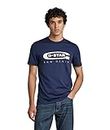 G-Star RAW Graphic 4 T-Shirt, Camisetas para Hombre, Azul (sartho blue D15104-336-6067), L