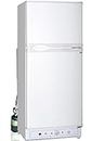 RV Propane Refrigerator with Freezer, Large LPG RV Fridge Absorption Camping Refrigerator Dual Powered Electric 240V, 6.1 Cu.ft Gas Refrigerator OFF-Grid White
