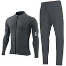 Aimtoyou Sweat Suits for Men Quick-Drying Fitness Training Sports Suit Aimtoyou (IT, Testo, L, Regular, Regular, Gray)