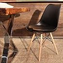Finch Fox Eames Replica Modern Nordan Stylish DSW Chair with Cushion Black Colour