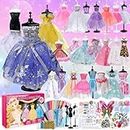 YEETIN Fashion Designer Kits for Girls Ages 6+, 600+Pcs Kids Sewing Kits, Arts & Crafts Set, Doll Clothes Making, Learn to Sew Gifts for Birthday