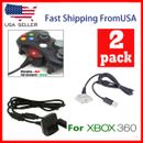 2Pack Xbox 360 Wireless Game Controller USB Charging Cable Replacement USB Cord