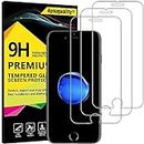 4youquality [3-Pack Screen Protector for iPhone 7 and iPhone 8, Premium Tempered Glass Film [Scratch-Resistant][Anti-Shatter]