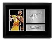 HWC Trading Kobe Bryant A4 Incorniciato Firmato Regalo Visualizzazione Delle Foto Print Immagine Autografo Stampato Per Los Angeles Lakers Gli Appassionati Di Cinema