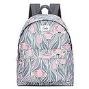 Genie Tulip Laptop Backpacks for Women, 16 inches, Stylish and Trendy College bags for girls, Water Resistant and Lightweight Mini Bags for Office and Travelling Purpose. 18 litres
