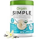 Orgain Nutrition Simple Organic Plant Protein Powder - Vanilla 1.25 LB