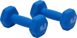 Neoprene Coated Hexagon Workout Dumbbell Hand Weight 4-Pound Pair 