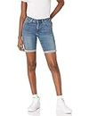 Amazon Essentials Damen Denim-Bermudashorts mit 23 cm Länge, Mittlere Waschung, 42