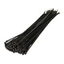 SHATCHI 100pcs-500pcs Black Strong Nylon Plastic Cable Ties Zip Tie Wraps Organizer Self Locking 100mm/200mm/300mm long, 500pcs