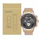 for Michael Kors Access Runway Bands, Lamshaw Stainless Steel Metal Replacement Straps for Michael Kors Women's Access Runway Smartwatch (Rose Gold)
