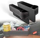 LORD LUCIFER 1 Pack Car Seat Gap Filler Organizer, Automotive Front Seat Storage with Cup Holder, Auto Console Side Extra Storage Boxes, Seat Side Storage - Passenger Side & Driver Side